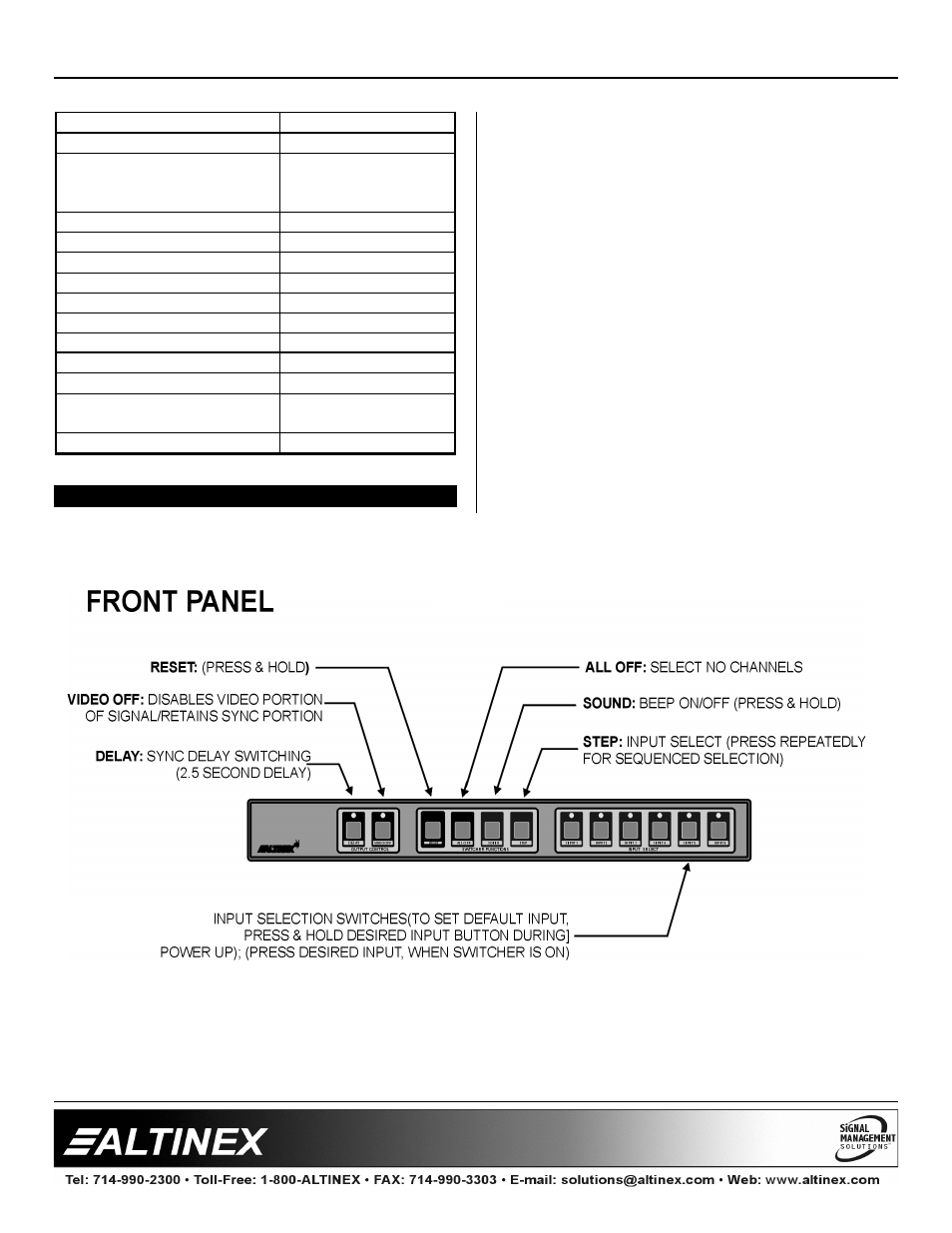 Switchers | Altinex MX2226AT User Manual | Page 5 / 13