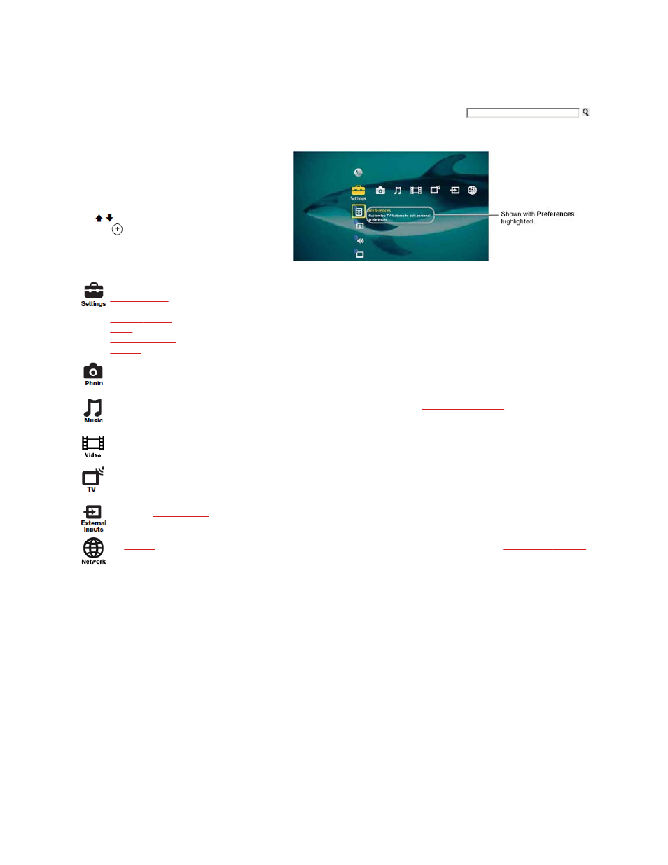 4 tv home menu.pdf, Tv home menu, Category icons | Sony KDL-52Z5100 User Manual | Page 101 / 345