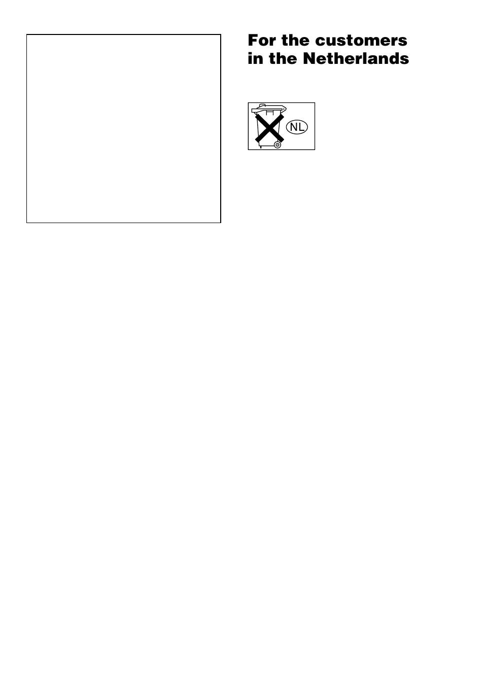 For the customers in the netherlands | Sony NW-S23 User Manual | Page 3 / 52