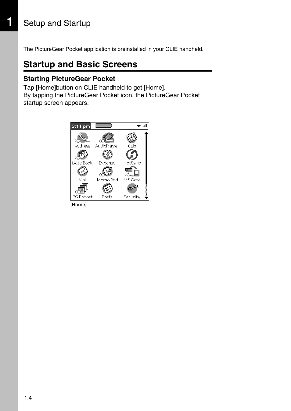 Startup and basic screens | Sony PEG-N710C User Manual | Page 10 / 32