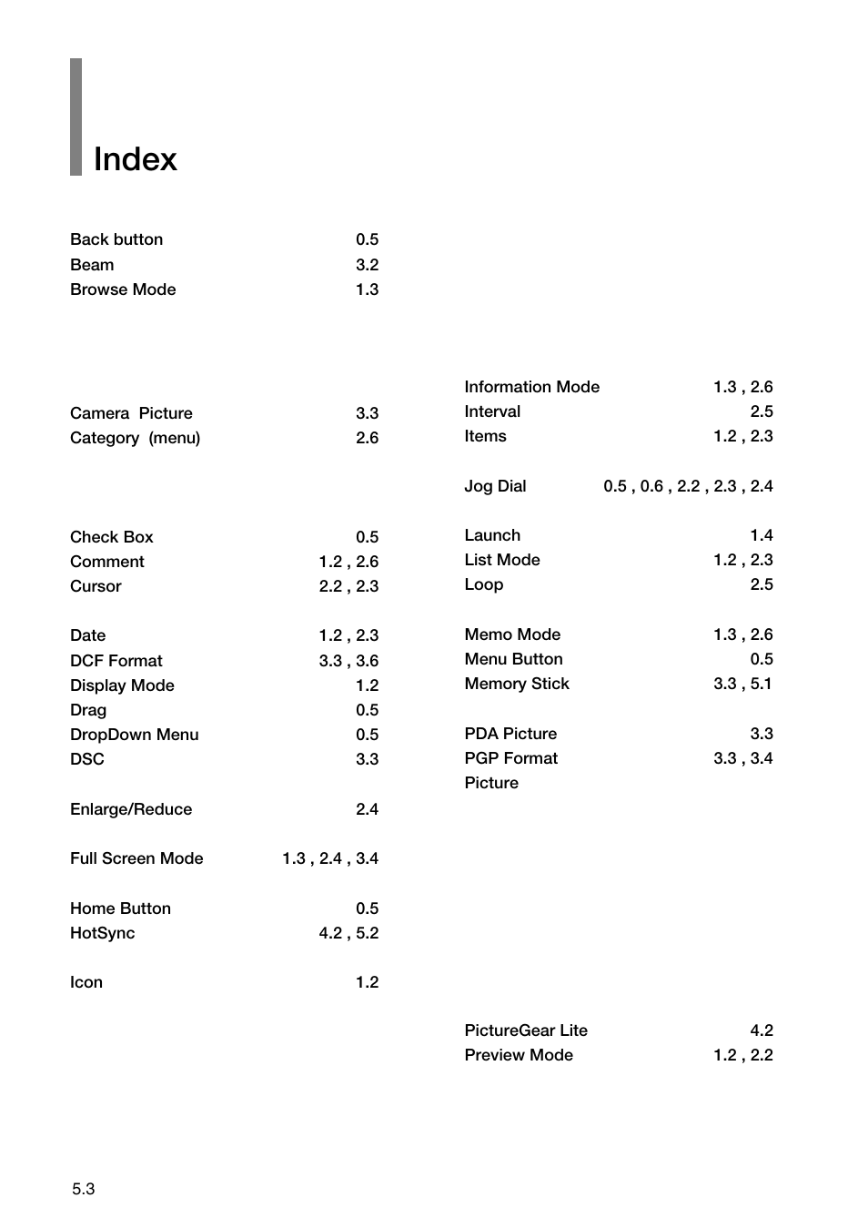 Index | Sony PEG-N710C User Manual | Page 30 / 32