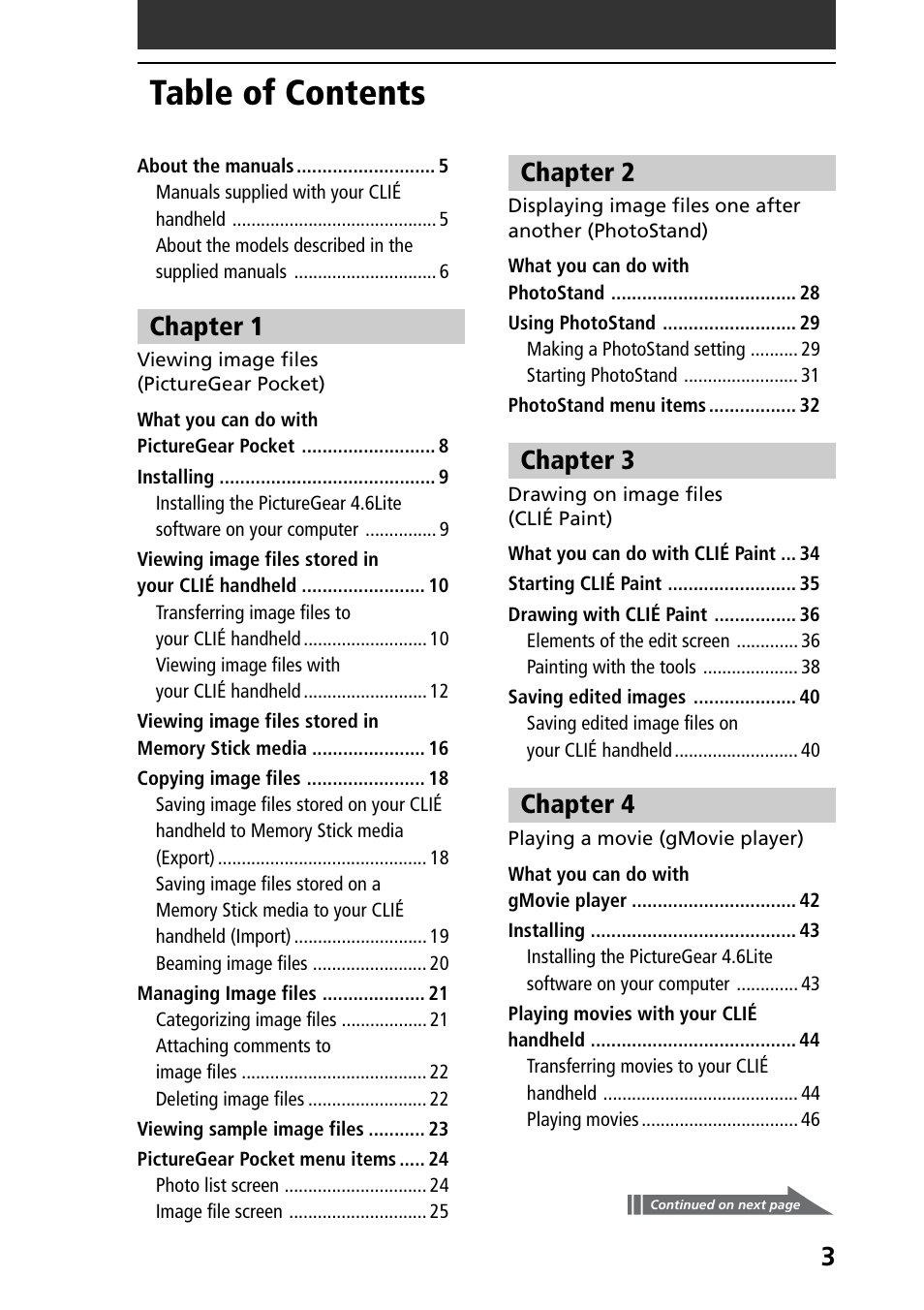 Sony PEG-SJ30 User Manual | Page 3 / 80