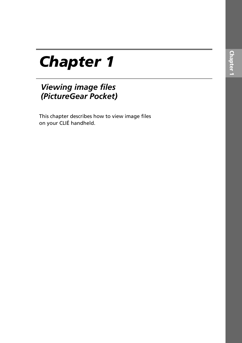 Chapter 1 | Sony PEG-SJ30 User Manual | Page 7 / 80