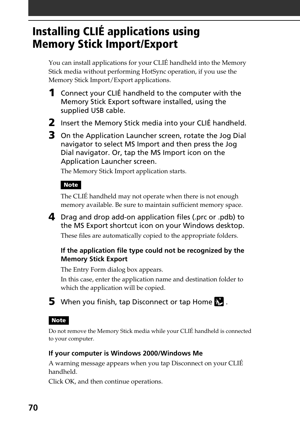 Sony PEG-SJ30 User Manual | Page 70 / 80