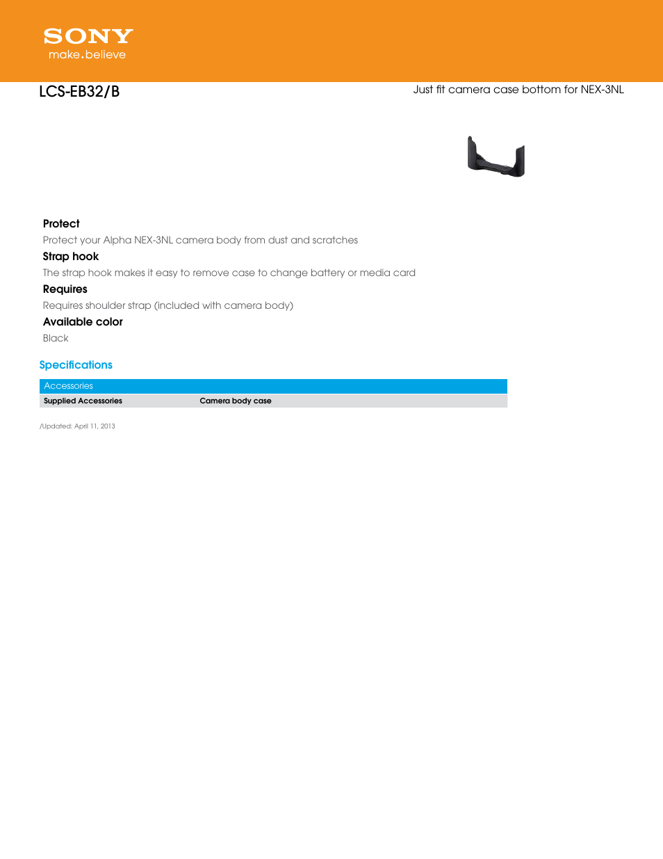 Sony LCS-EB32 User Manual | 1 page