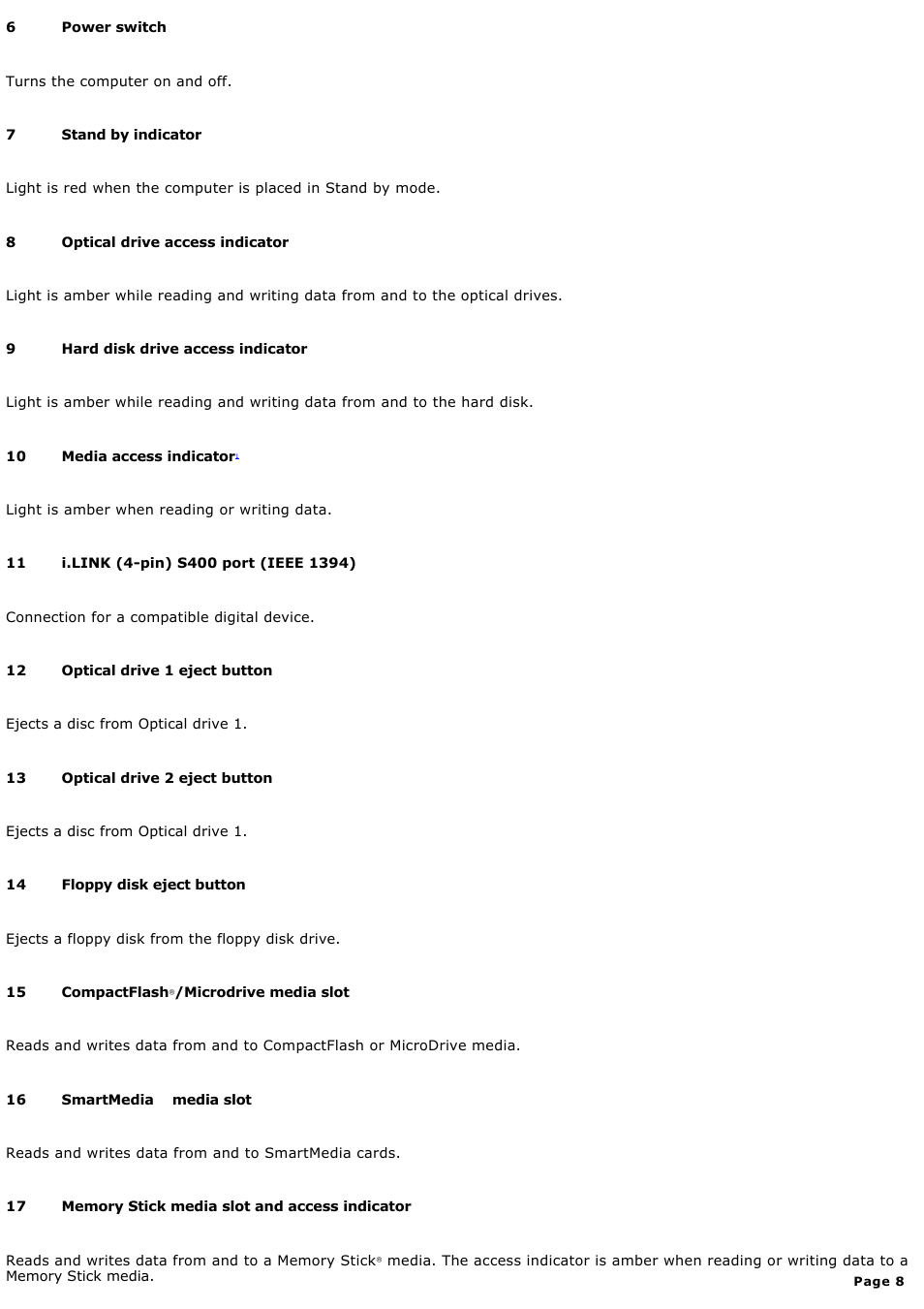 Sony PCV-RZ40CG User Manual | Page 8 / 91