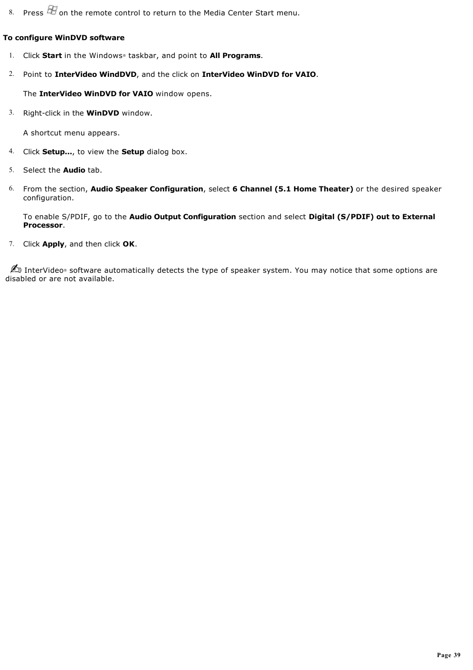 Sony VGC-RB51M User Manual | Page 39 / 131