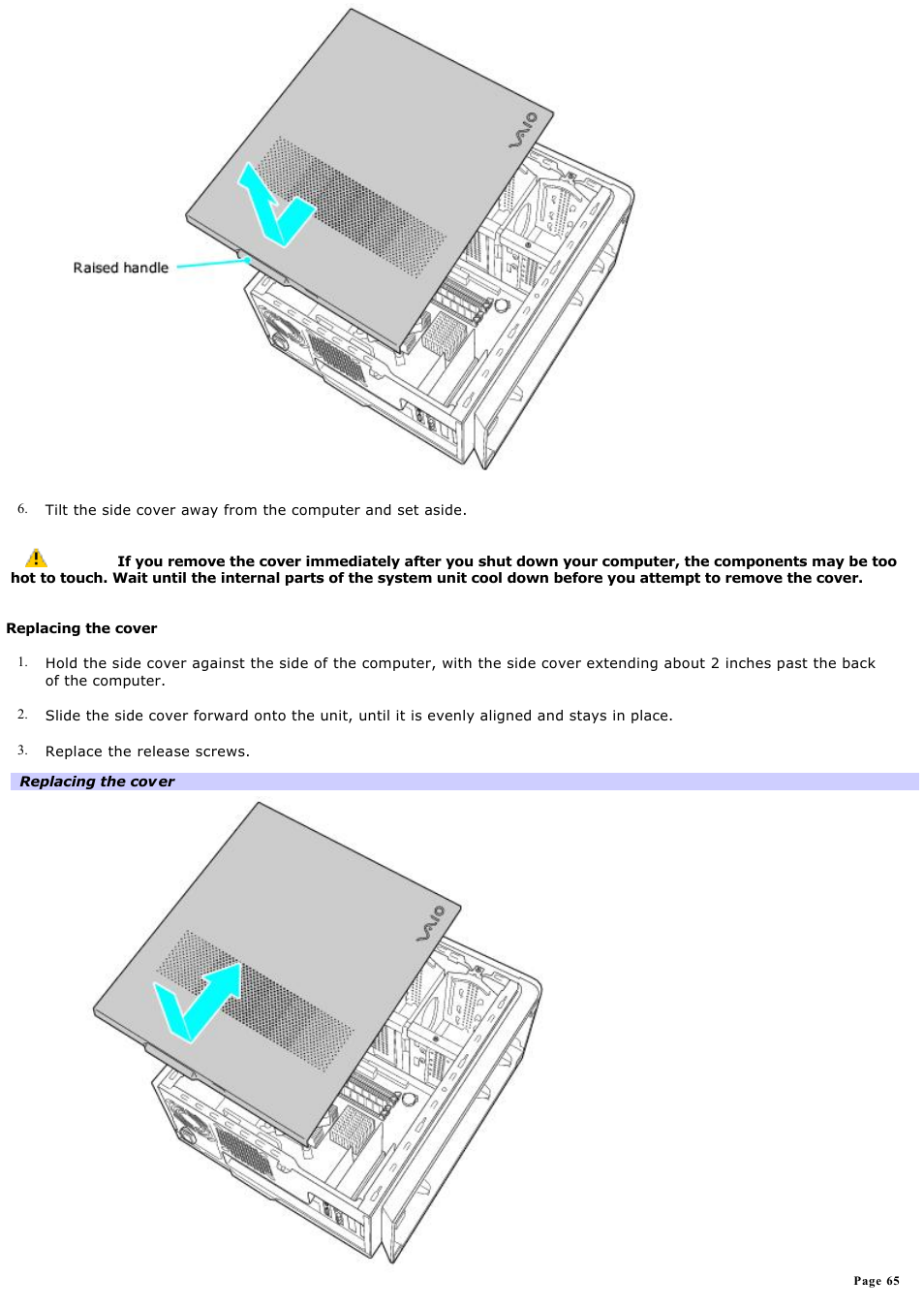 Sony VGC-RB51M User Manual | Page 65 / 131