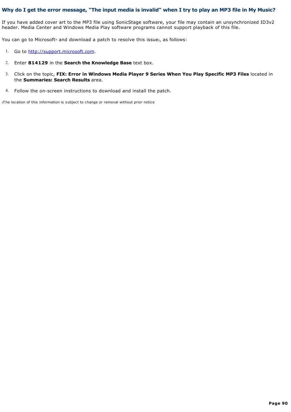 Sony VGC-RB51M User Manual | Page 90 / 131