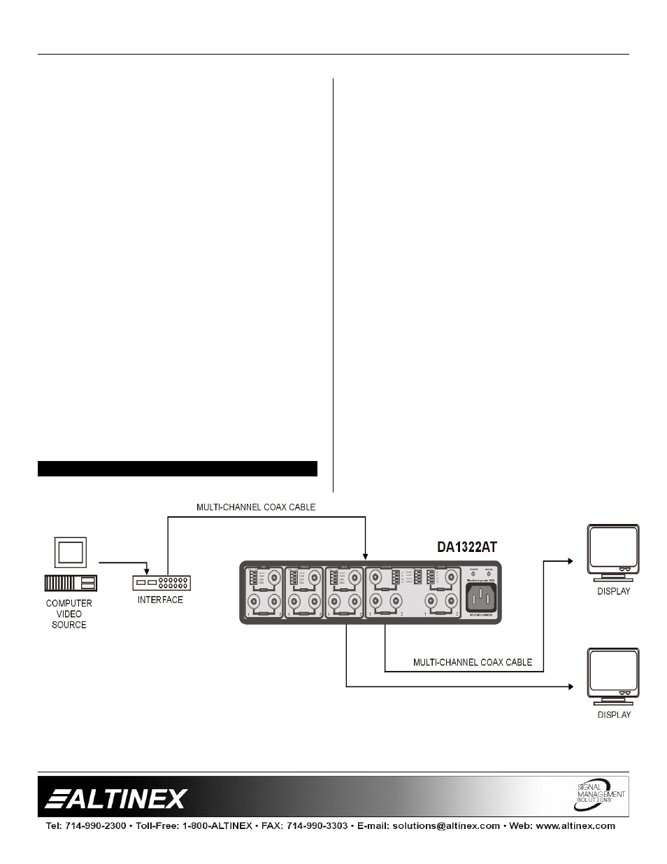 Distrbution amplifiers | Altinex Distribution Amplifier DA1322AT User Manual | Page 6 / 9