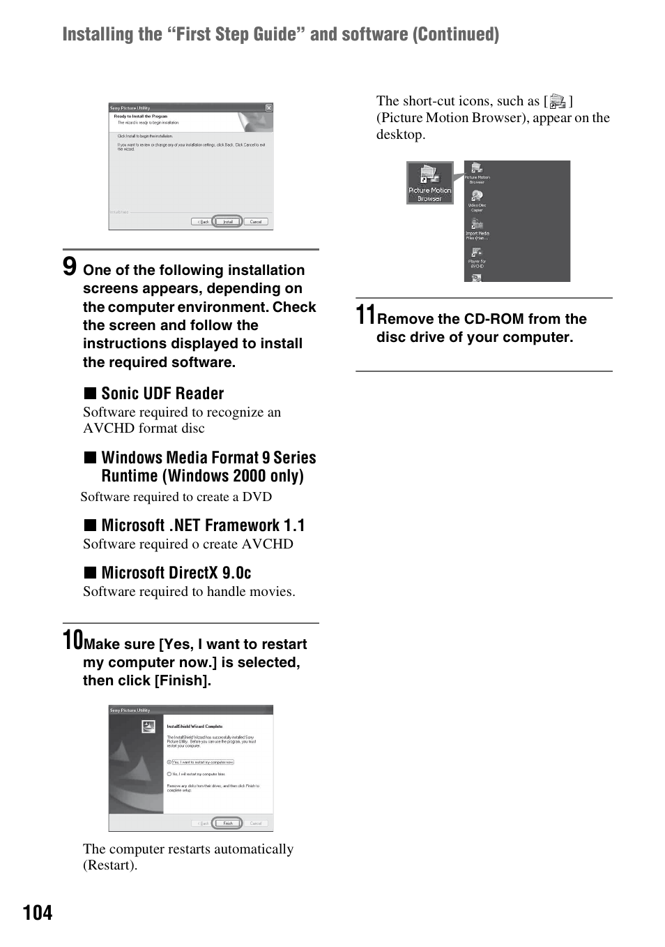 Sony HDR-UX1 User Manual | Page 104 / 155