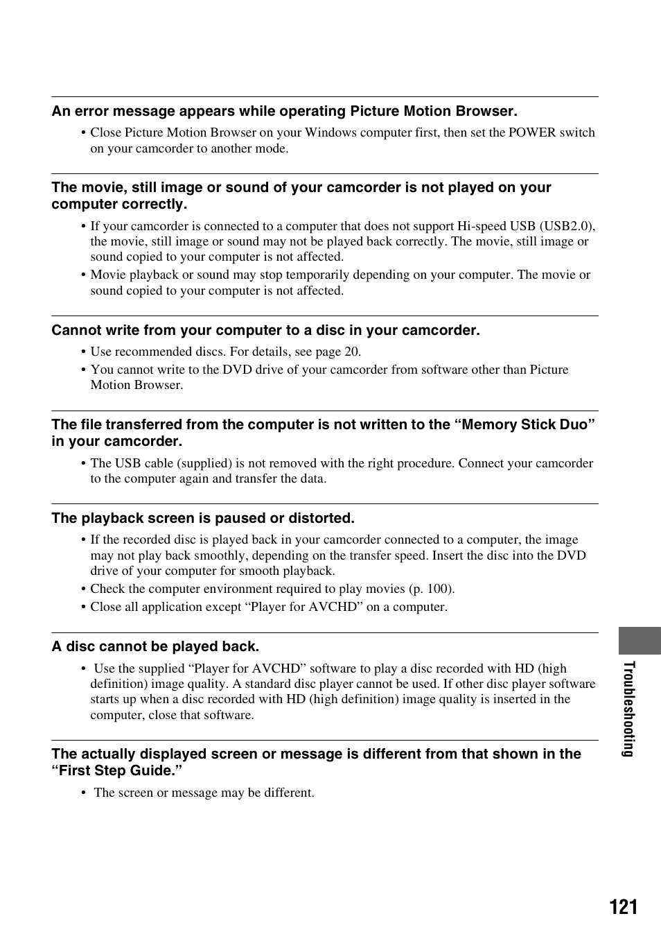 Sony HDR-UX1 User Manual | Page 121 / 155