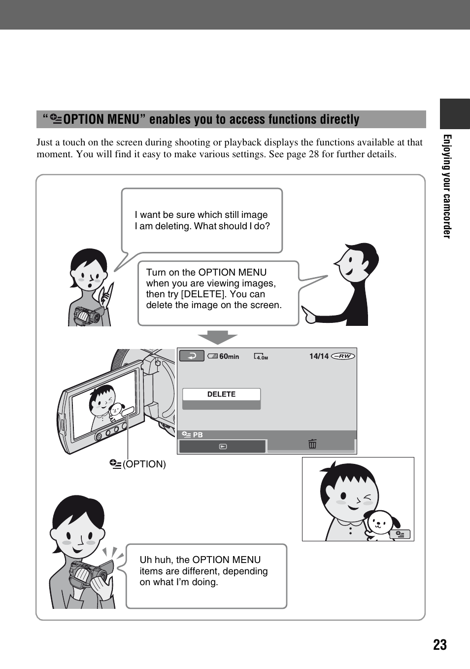 Sony HDR-UX1 User Manual | Page 23 / 155