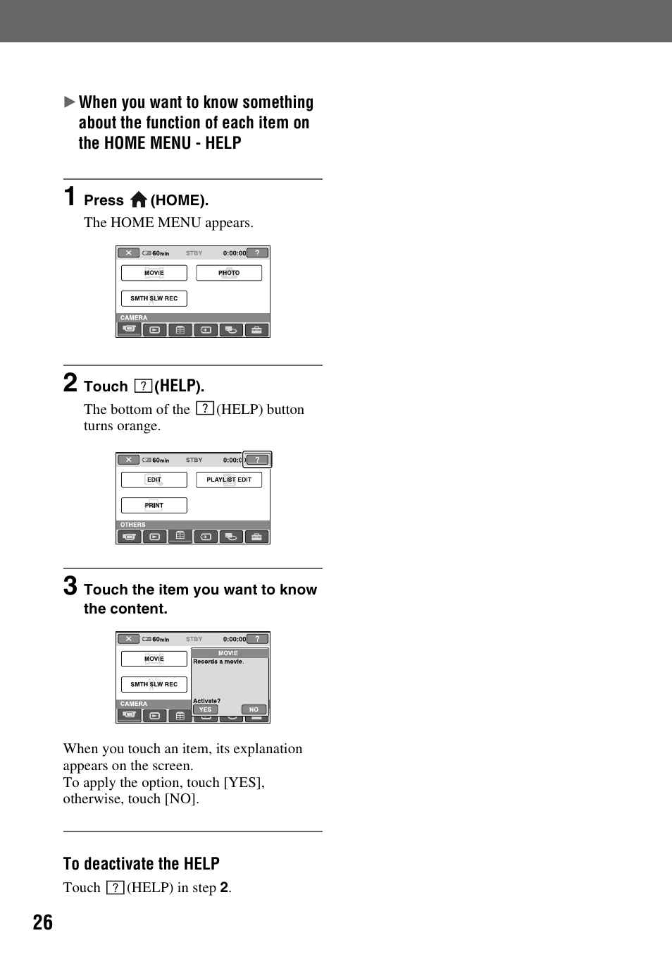 Sony HDR-UX1 User Manual | Page 26 / 155