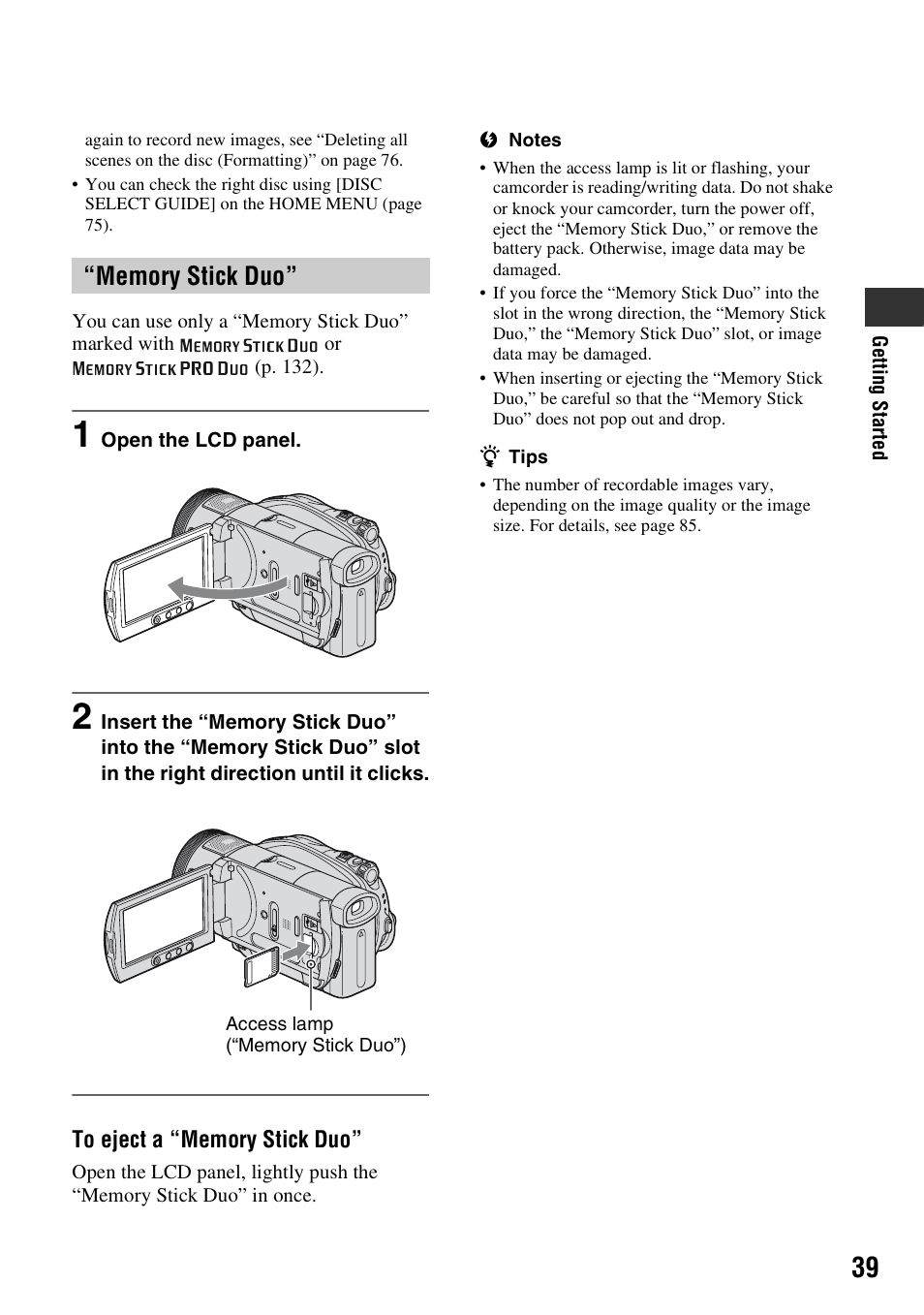 Sony HDR-UX1 User Manual | Page 39 / 155