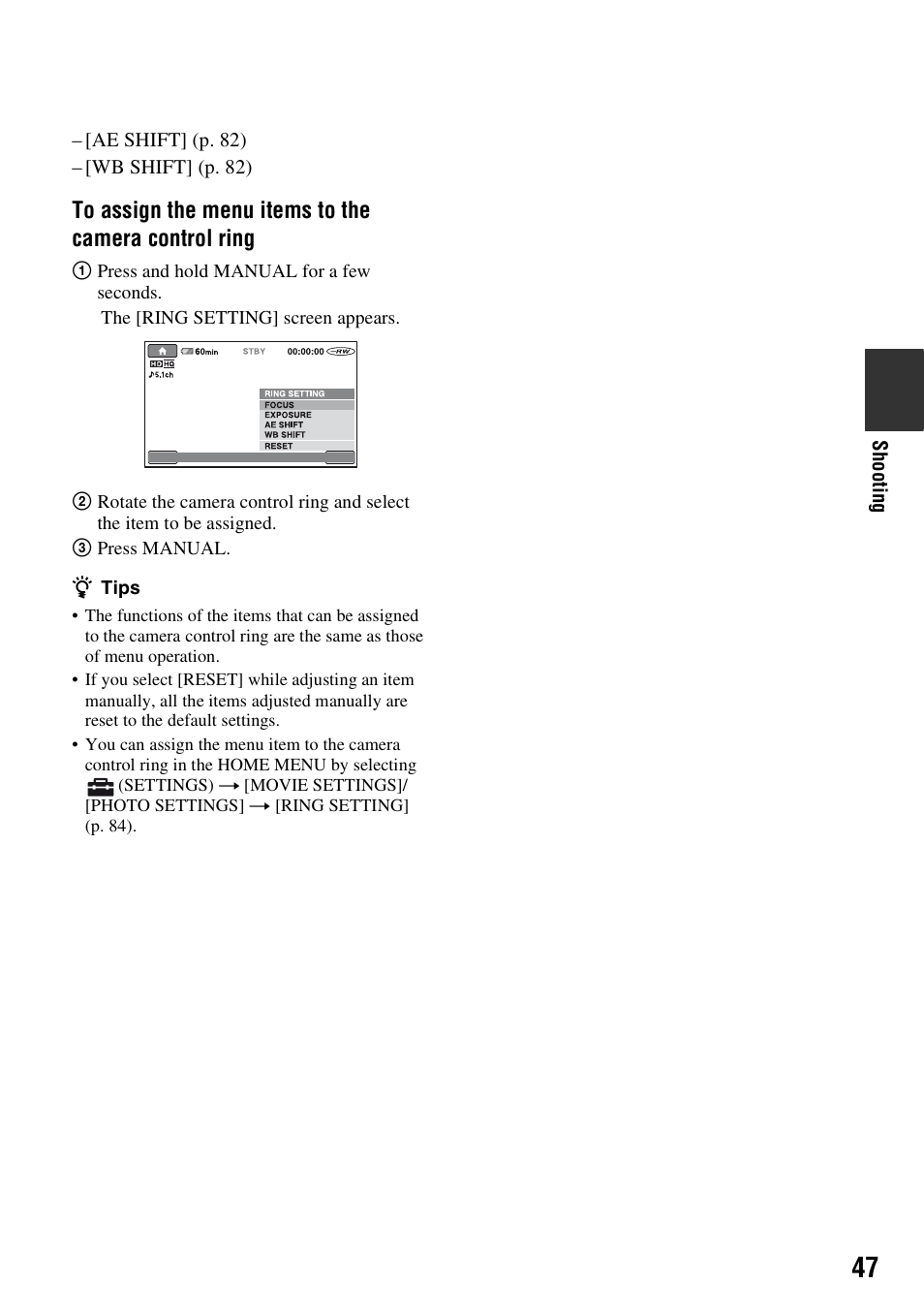 Sony HDR-UX1 User Manual | Page 47 / 155