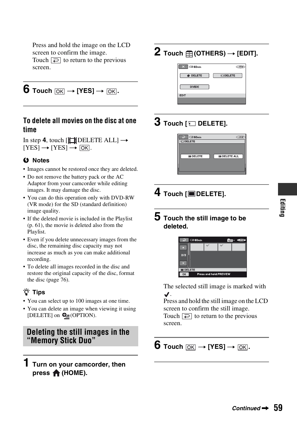 Sony HDR-UX1 User Manual | Page 59 / 155