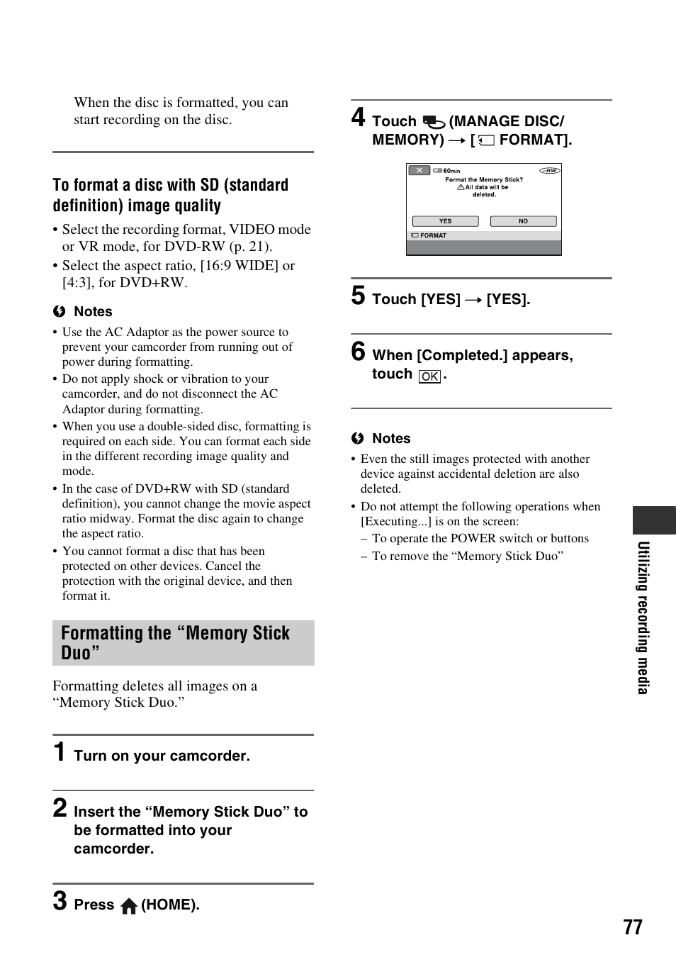 P. 77, N (p. 77) | Sony HDR-UX1 User Manual | Page 77 / 155