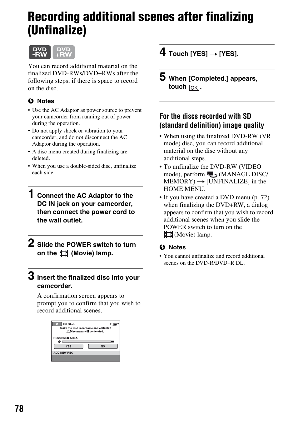 Nalize (p. 78), P. 78 | Sony HDR-UX1 User Manual | Page 78 / 155