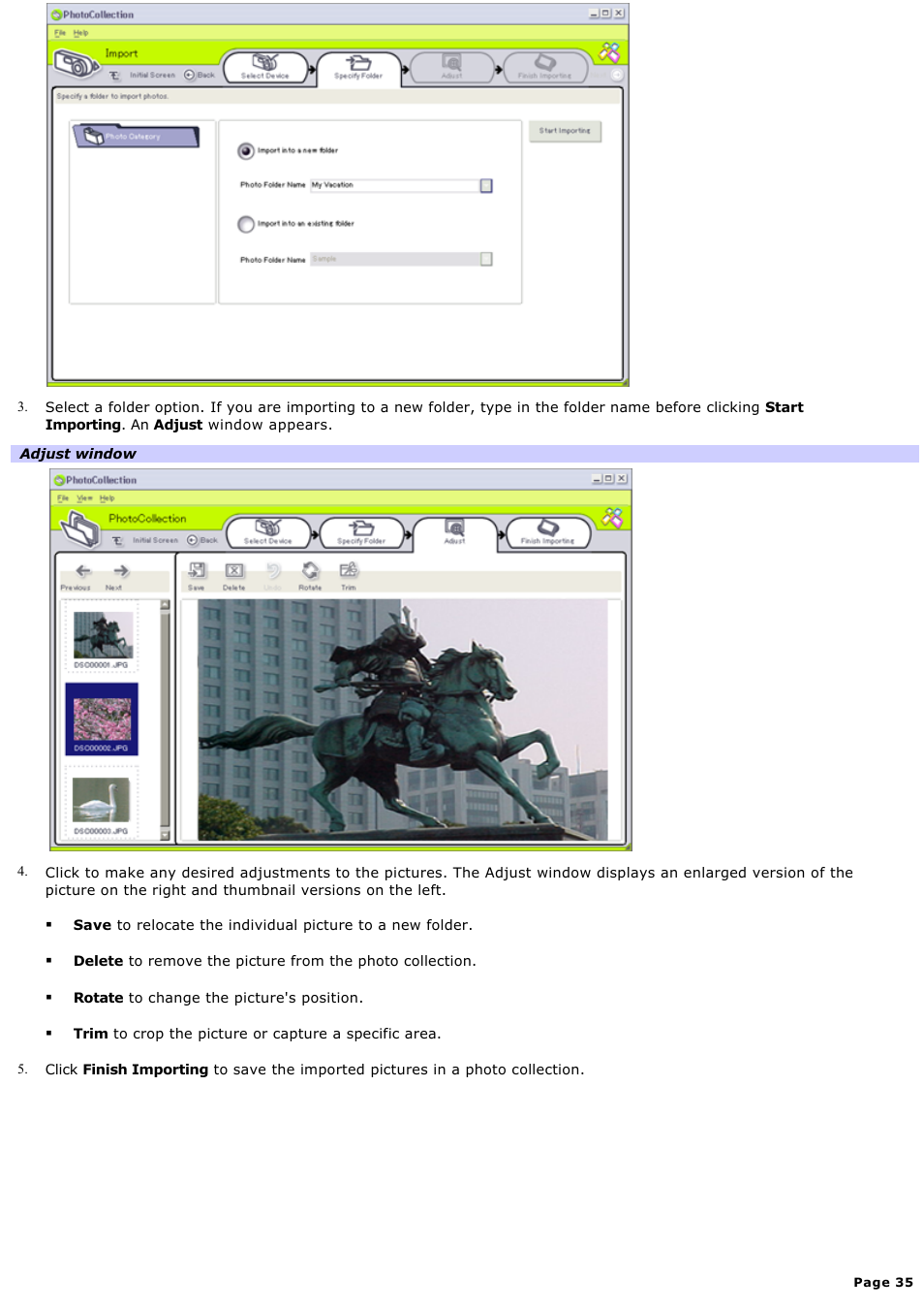 Sony PCV-RS221 User Manual | Page 35 / 114