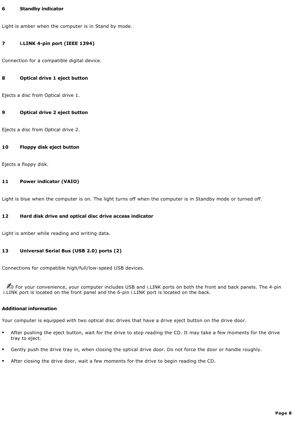 Sony PCV-RS221 User Manual | Page 8 / 114