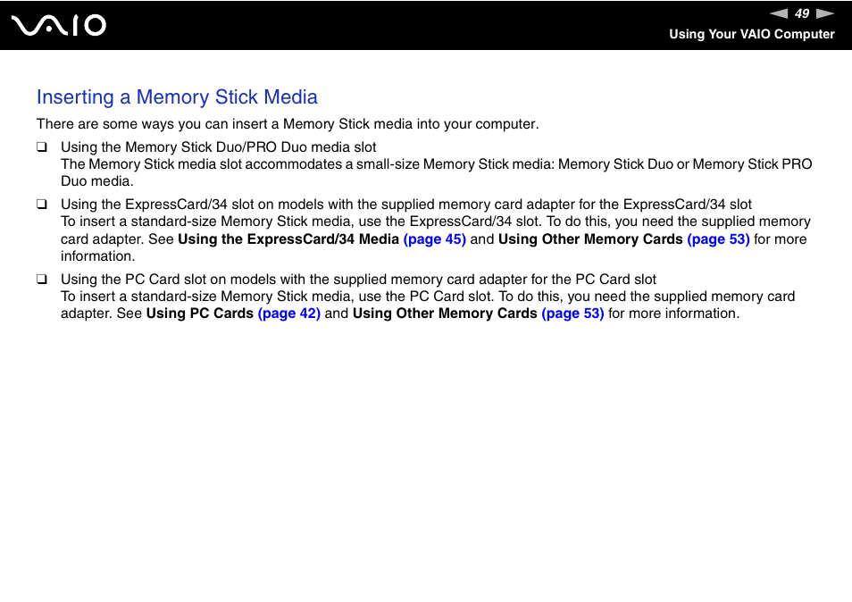 Sony VGN-SZ140 User Manual | Page 49 / 221