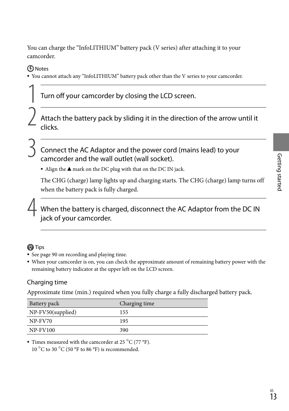 Sony HDR-XR150 User Manual | Page 13 / 109