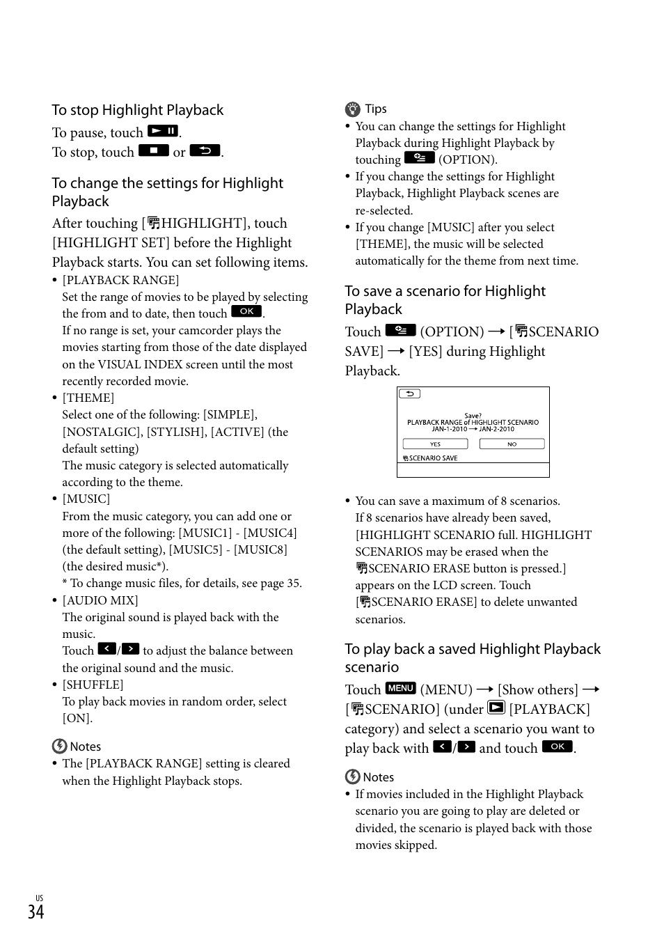 Sony HDR-XR150 User Manual | Page 34 / 109