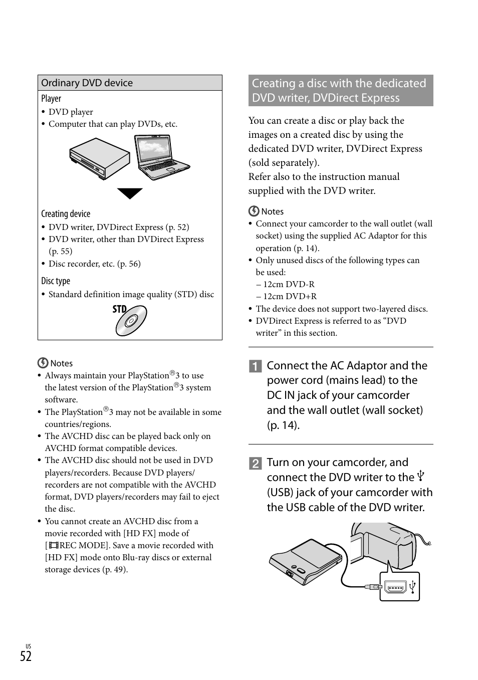 Sony HDR-XR150 User Manual | Page 52 / 109
