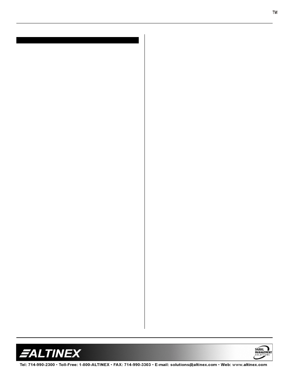 V-matrix | Altinex VM2143VS User Manual | Page 3 / 12
