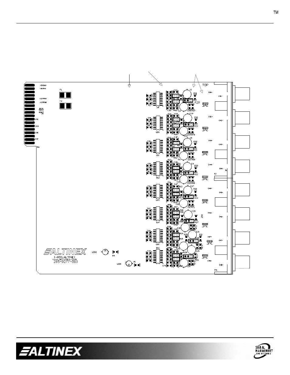 V-matrix, Ac/dc coupling jumpers jumpers input impedance | Altinex VM2143VS User Manual | Page 6 / 12