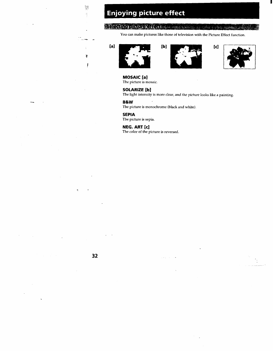 Enjoying picture effect, Ib m | Sony CCD-TRV53 User Manual | Page 32 / 76