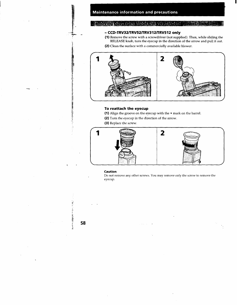 Sony CCD-TRV53 User Manual | Page 58 / 76