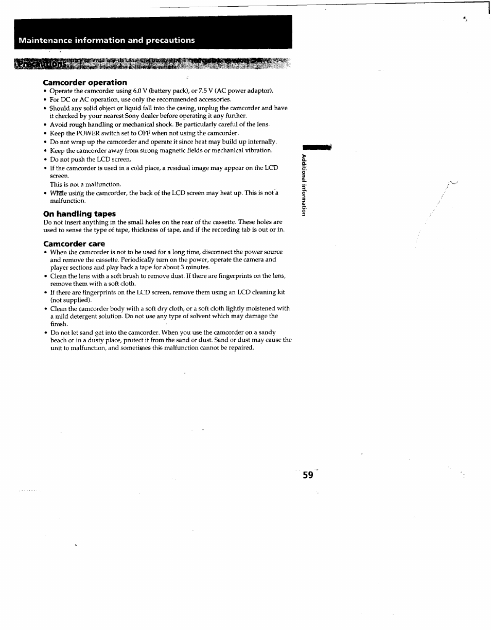 Sony CCD-TRV53 User Manual | Page 59 / 76