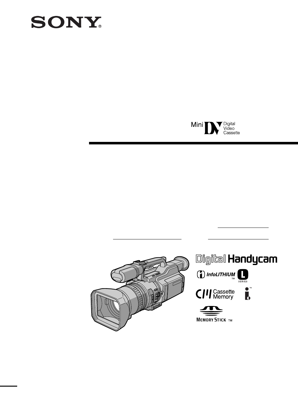 Sony DCR-VX2000 User Manual | 172 pages