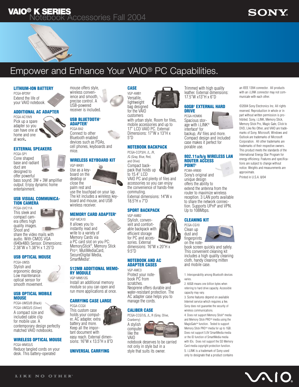 Sony PCG-K33P User Manual | 1 page