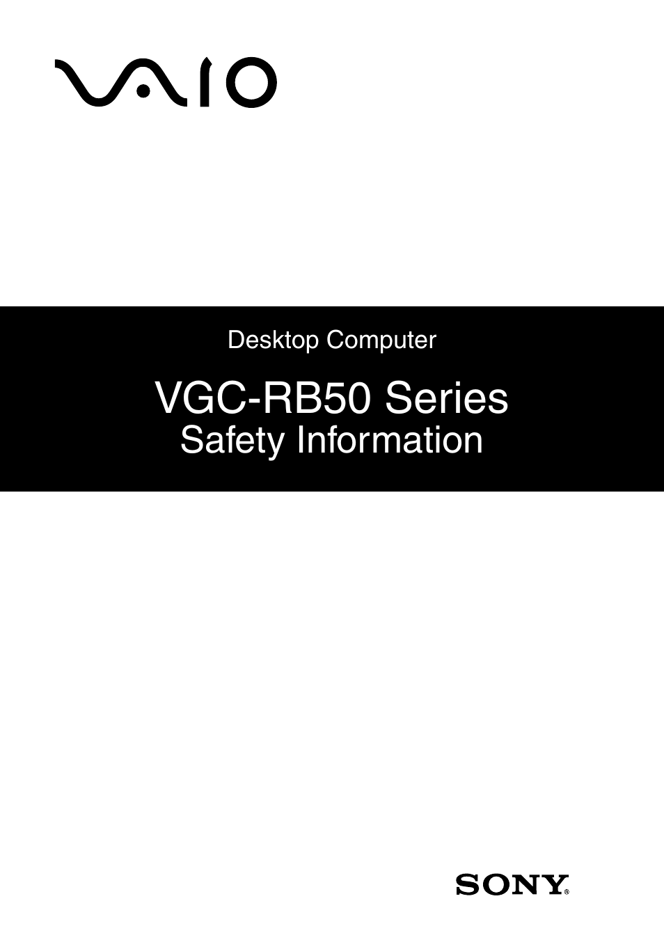 Sony VGC-RB52 User Manual | 12 pages