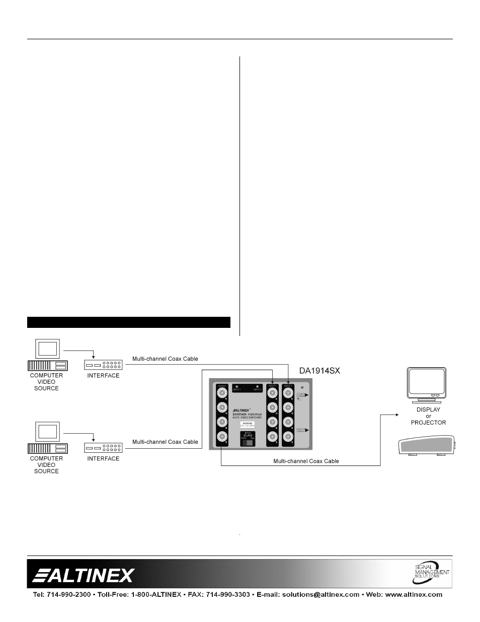 Switchers | Altinex DA1914SX User Manual | Page 6 / 9