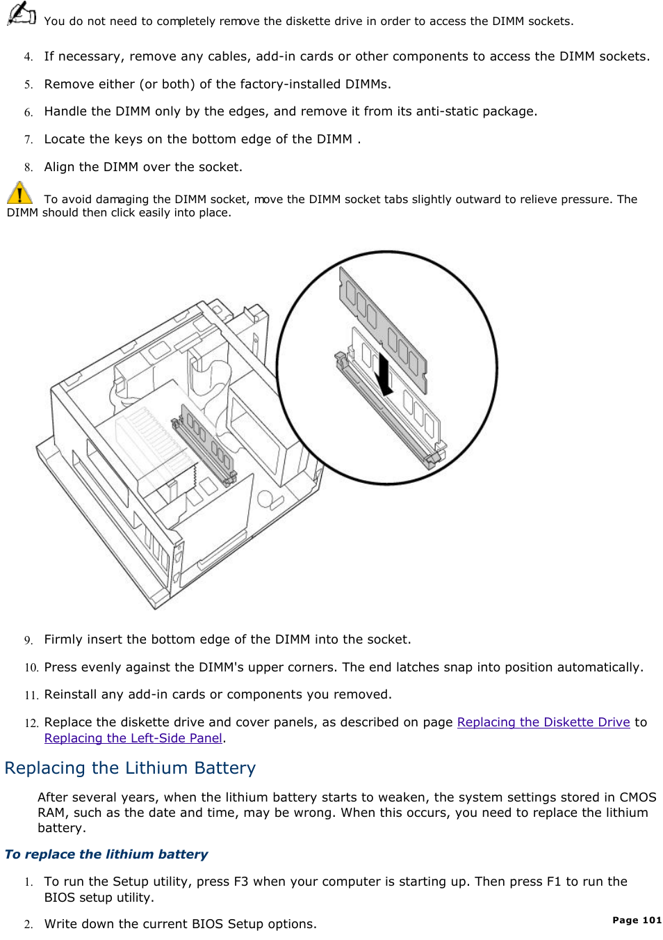 Replacing the lithium battery | Sony PCV-E302DS User Manual | Page 1012 / 1141