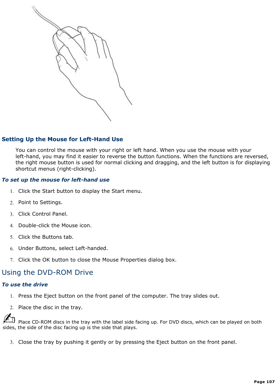 Using the dvd-rom drive | Sony PCV-E302DS User Manual | Page 1071 / 1141