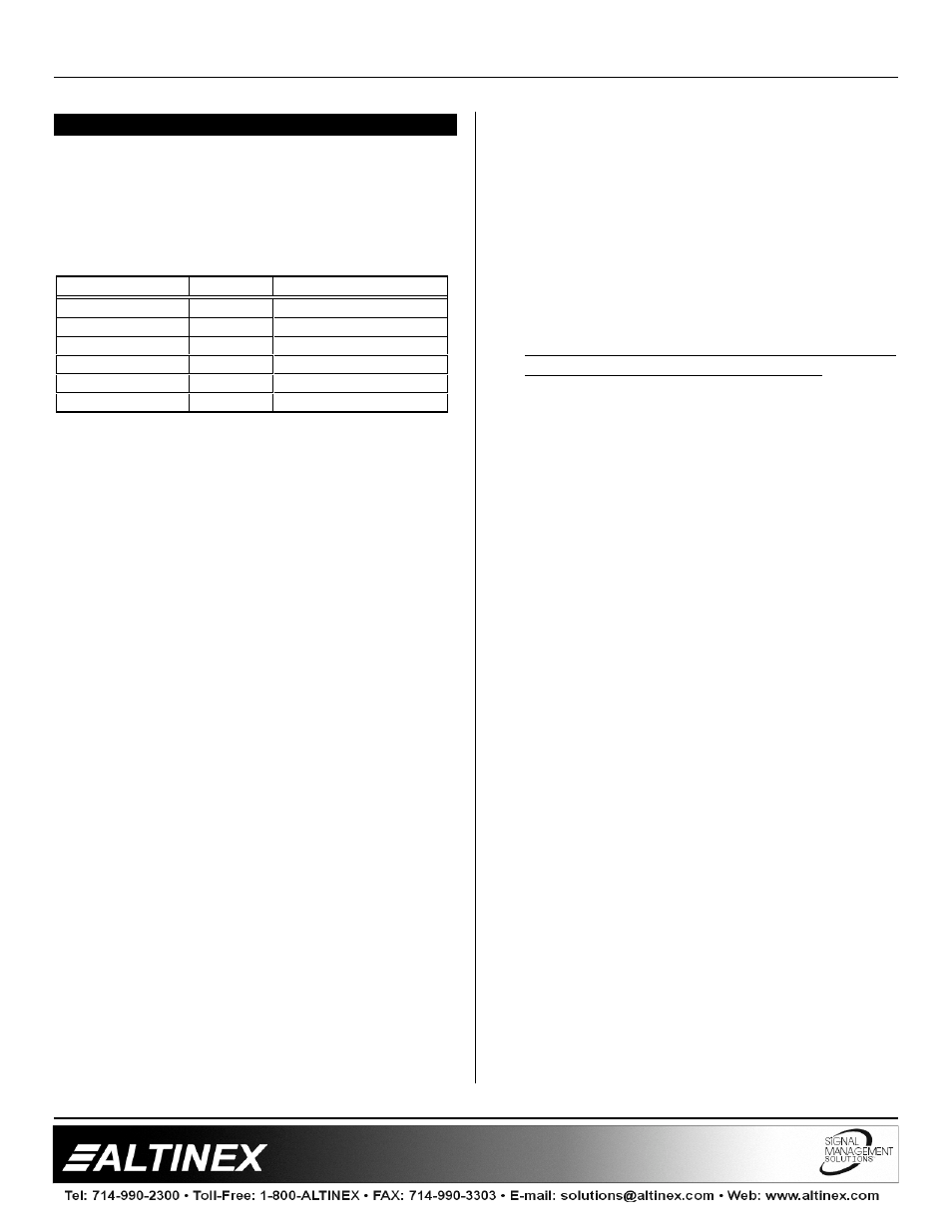 Interfaces | Altinex System Analog Interface VA6834FC User Manual | Page 10 / 14