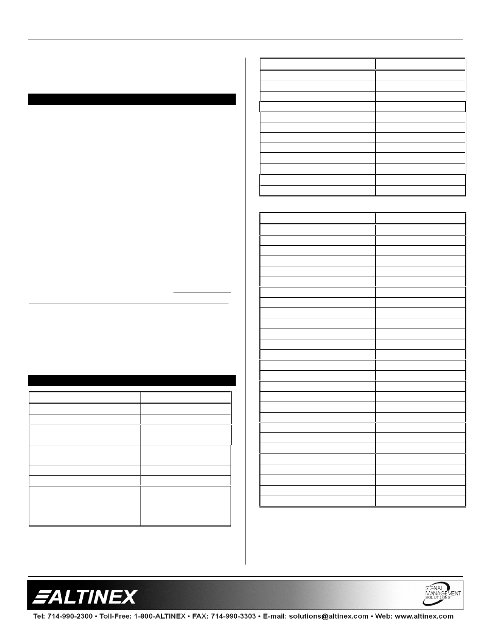 Interfaces | Altinex System Analog Interface VA6834FC User Manual | Page 4 / 14