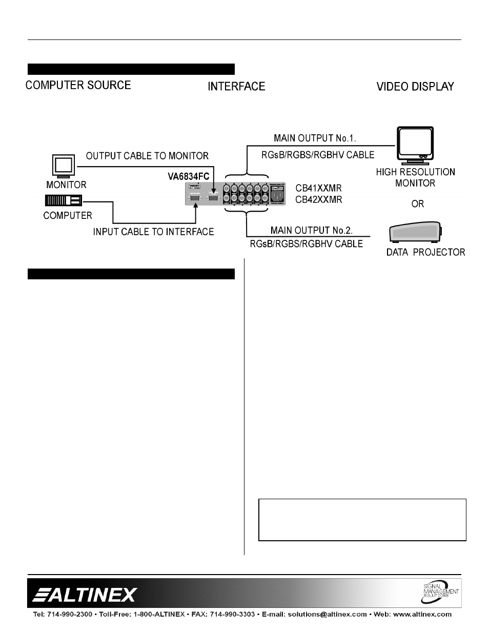 Interfaces | Altinex System Analog Interface VA6834FC User Manual | Page 9 / 14