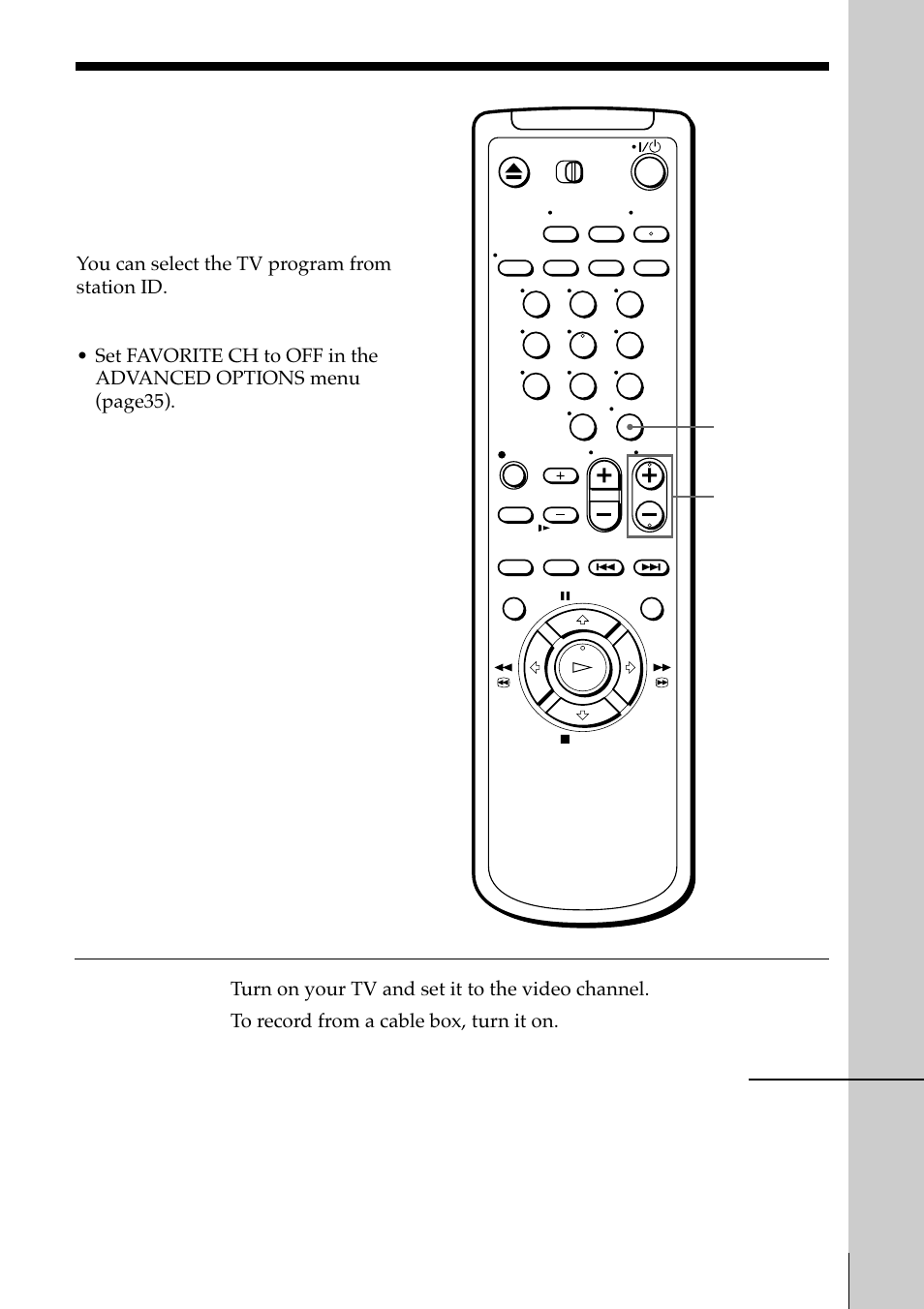 Locating a channel by station id | Sony SLV-M11HF User Manual | Page 11 / 76