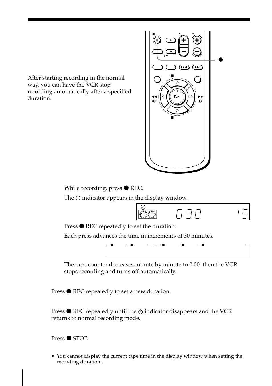 Setting the recording duration time | Sony SLV-M11HF User Manual | Page 26 / 76