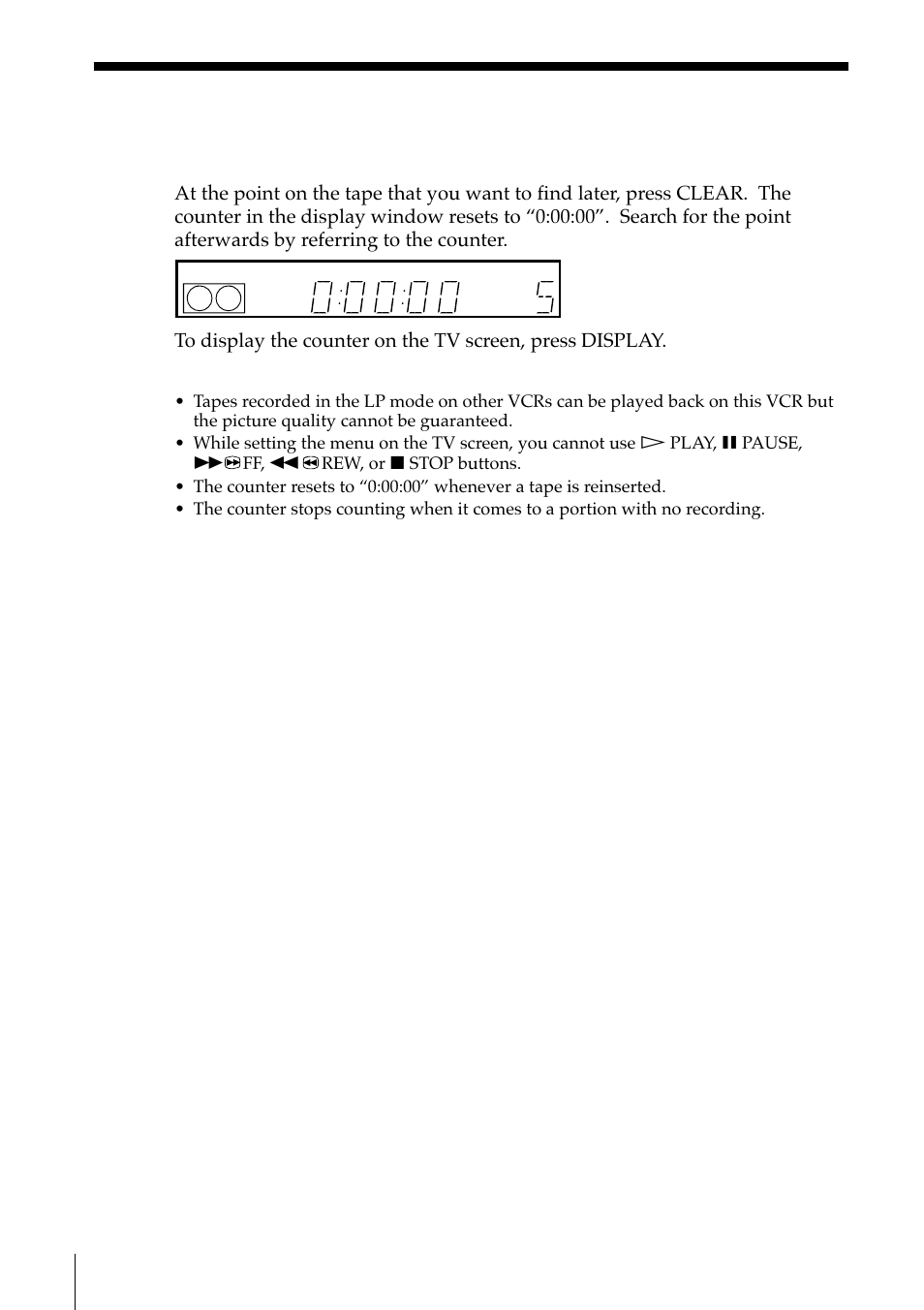 Playing a tape (continued) | Sony SLV-M11HF User Manual | Page 6 / 76