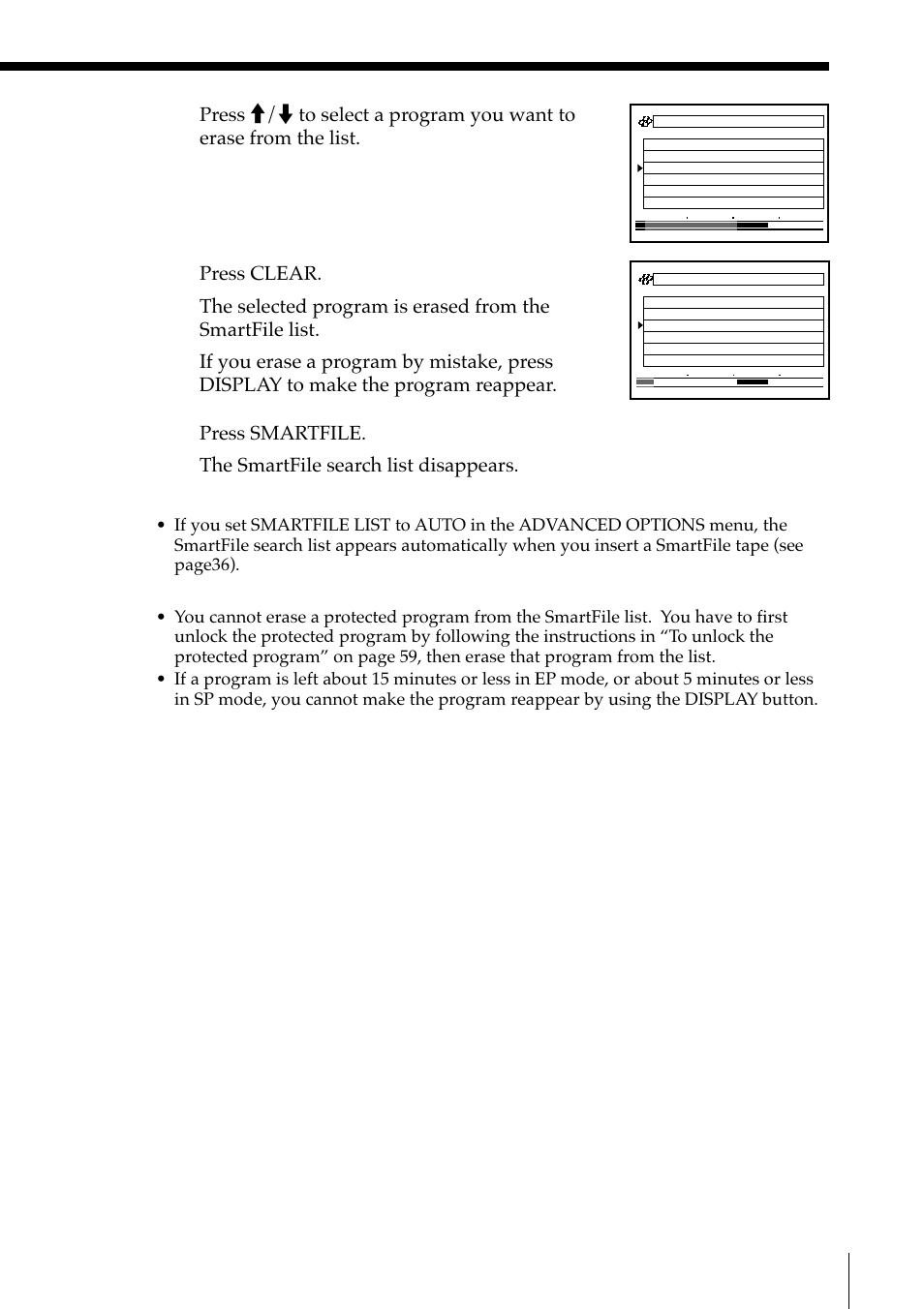 Smartfile function | Sony SLV-M11HF User Manual | Page 61 / 76