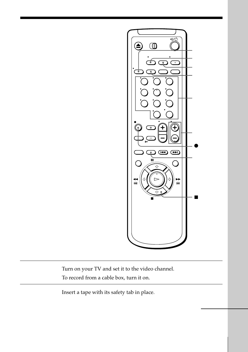 Recording tv programs | Sony SLV-M11HF User Manual | Page 7 / 76