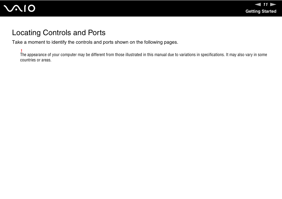 Locating controls and ports | Sony VGX-TP20EB User Manual | Page 11 / 175