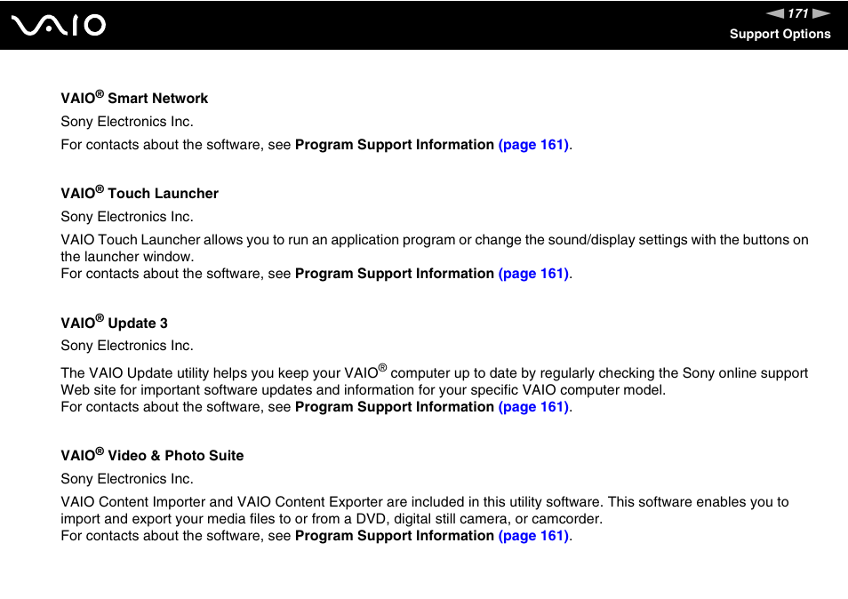 Sony VGX-TP20EB User Manual | Page 171 / 175